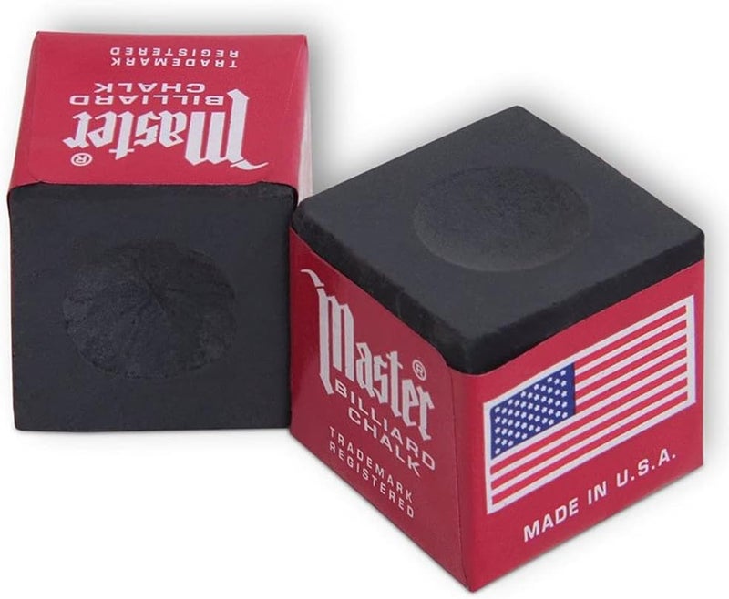 Master Chalk Master Billiard Pool Cue Chalk Premium Quality - 1 Dozen - Made in The USA + 2 pcs of Quality Billiard Pool Table Spots by Tweeten Fibre Co. - Image 2